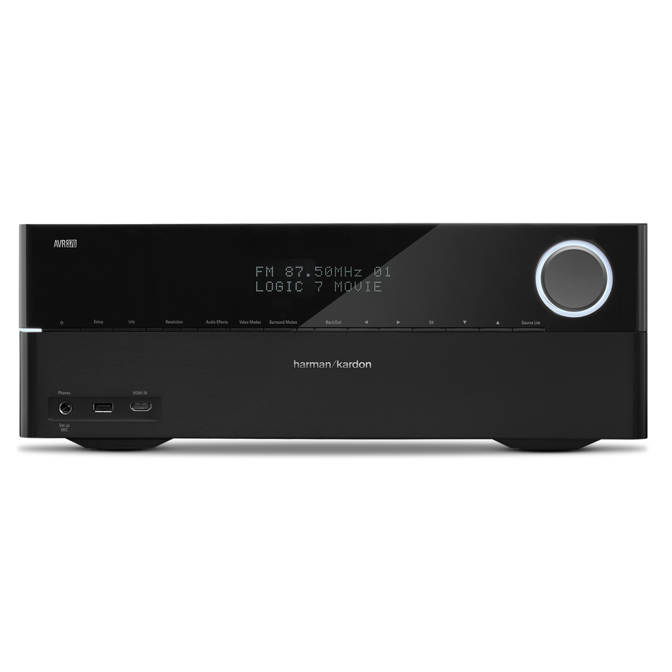 AVR 370 - Black - 7.2-ch, 125-watt AV receiver with HDMI, AirPlay, iOS Direct, Internet radio, USB, 2x HDMI out - Hero