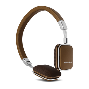 Soho-A - Brown - Premium, on-ear mini headphones with Universal 1 button remote - Hero