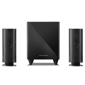 HKTS 200 - Black - A 2.1-channel home theater speaker system with powered subwoofer - Front