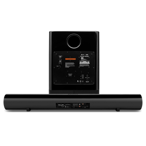 SB 16 - Black - Powerful Soundbar with Powered Wireless Subwoofer - Back